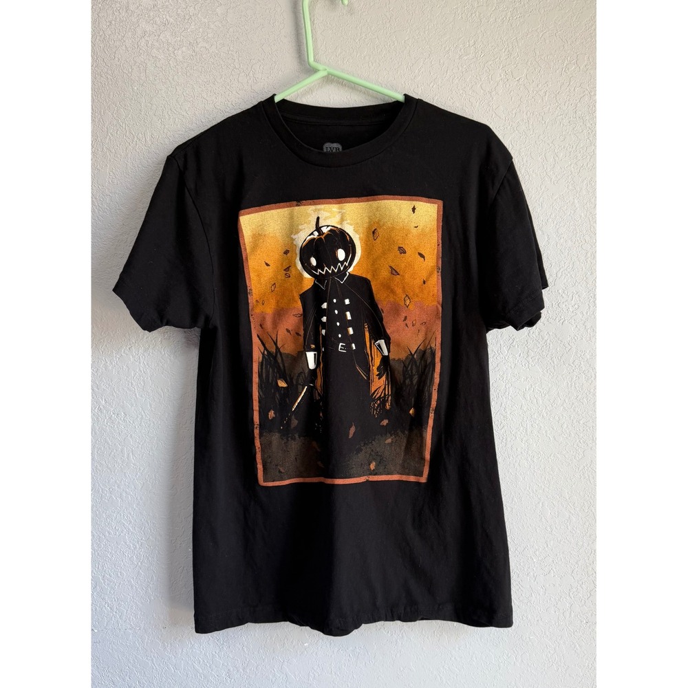 Ludwig Van Bacon Art Pumpkin Head Graphic T-Shirt Mens Medium Black Cotton Tee